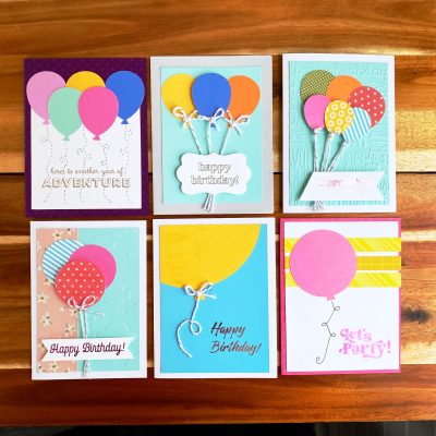 Birthday Balloon Cards with Metallic Foil Class