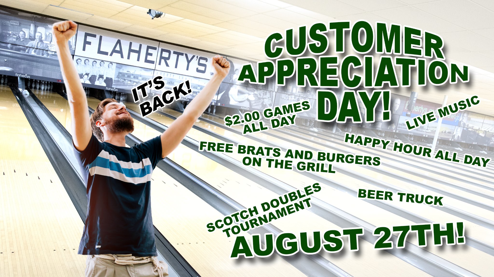 Flaherty's Arden Bowl Customer Appreciation Day