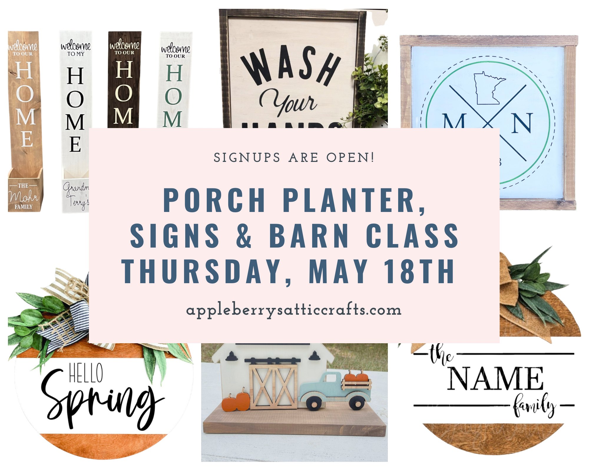Create Your Own: Porch Planter, Sign or Interchangeable Barn Workshop