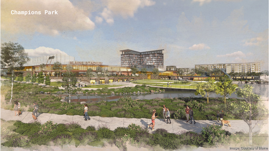 Blaine sports entertainment district rendering