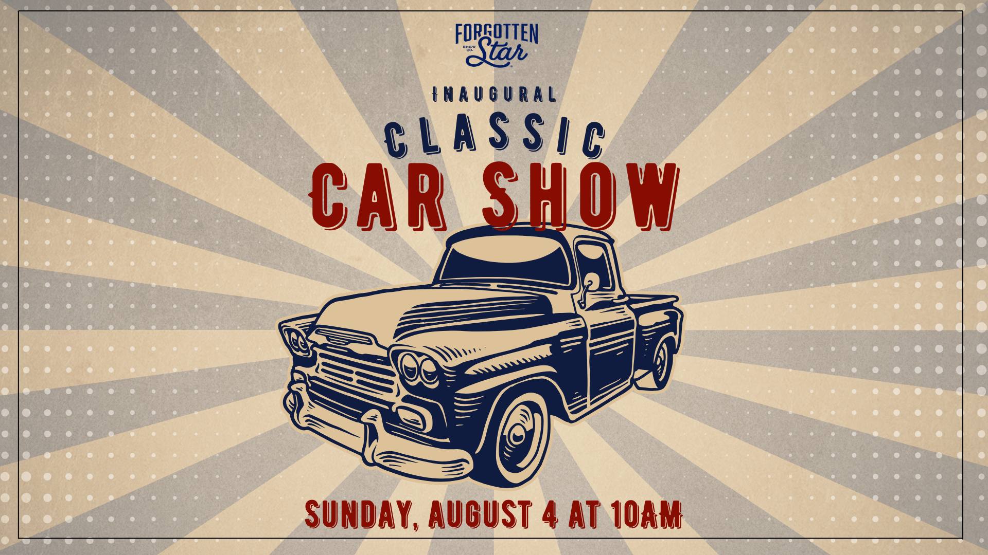 Inaugural Classic Car Show at Forgotten Star Brewing