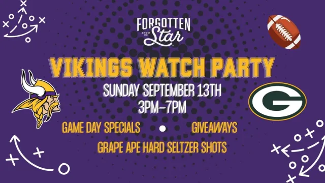 Vikings VS. Packers Watch Party at Forgotten Star