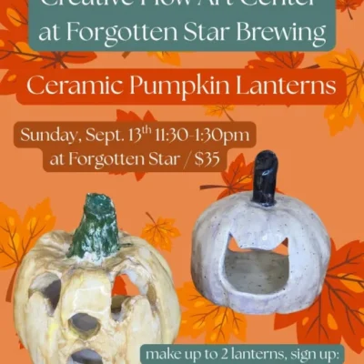 Ceramic Pumpkin Lanterns at Forgotten Star Brewing